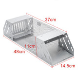 Mice Catch Cage Stainless Steel Full Automatic Dual Door Design Sensitive Mousetrap Cage for Indoor
