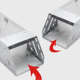Mice Catch Cage Stainless Steel Full Automatic Dual Door Design Sensitive Mousetrap Cage for Indoor