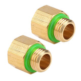 2PCS High Pressure Sprayer Reducer Adapter G3/8 Internal Thread to G1/4 External Thread Pesticide Sprayer Adapter - Front View