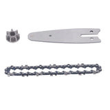 129mm Chainsaw Guide Plate Chain Sprocket Set Steel 4 Inch Mini Handheld Electric Pruning Saw - Front View