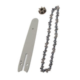 Chainsaw Chain Set Steel Sprocket 186mm Guide Plate 230mm Chain 6in Saw Replacement Accessories for Mini Electric Chainsaw - Front View