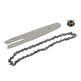 Chainsaw Chain Set Steel Sprocket 186mm Guide Plate 230mm Chain 6in Saw Replacement Accessories for Mini Electric Chainsaw