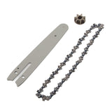 Chainsaw Chain Set Steel Sprocket 186mm Guide Plate 230mm Chain 6in Saw Replacement Accessories for Mini Electric Chainsaw