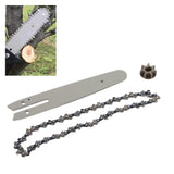 Chainsaw Chain Set Steel Sprocket 186mm Guide Plate 230mm Chain 6in Saw Replacement Accessories for Mini Electric Chainsaw