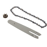 Chainsaw Chain Set Steel Sprocket 186mm Guide Plate 230mm Chain 6in Saw Replacement Accessories for Mini Electric Chainsaw
