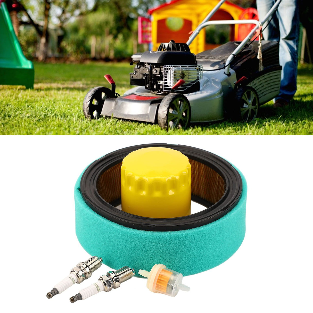 Air Filter Repair Kit Lawn Mower Air Filter Fuel Filter Set for KOHLER CV18S CV23S CV20S CH22 CH23