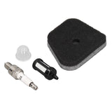 Air Filter Repair Kit Ceramic Cotton Spark Plug Fuel Filter Cap for STIHL KM130R String Trimmer - 45-Degree Angle