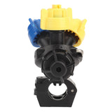 High Pressure Atomization Sprayer Nozzle 3 Heads Fan Shaped Agricultural Pesticide Mist Nozzle Drip Proof Tractor Nozzle - Top-Down View