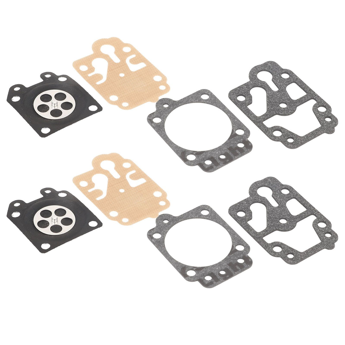 2Set Carburetor Diaphragm Repair Gasket Kits Carburetor Service Kit with Paper Pad and Gasket for Trimmer Lawn Mower