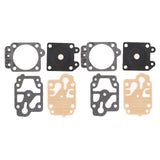 2Set Carburetor Diaphragm Repair Gasket Kits Carburetor Service Kit with Paper Pad and Gasket for Trimmer Lawn Mower