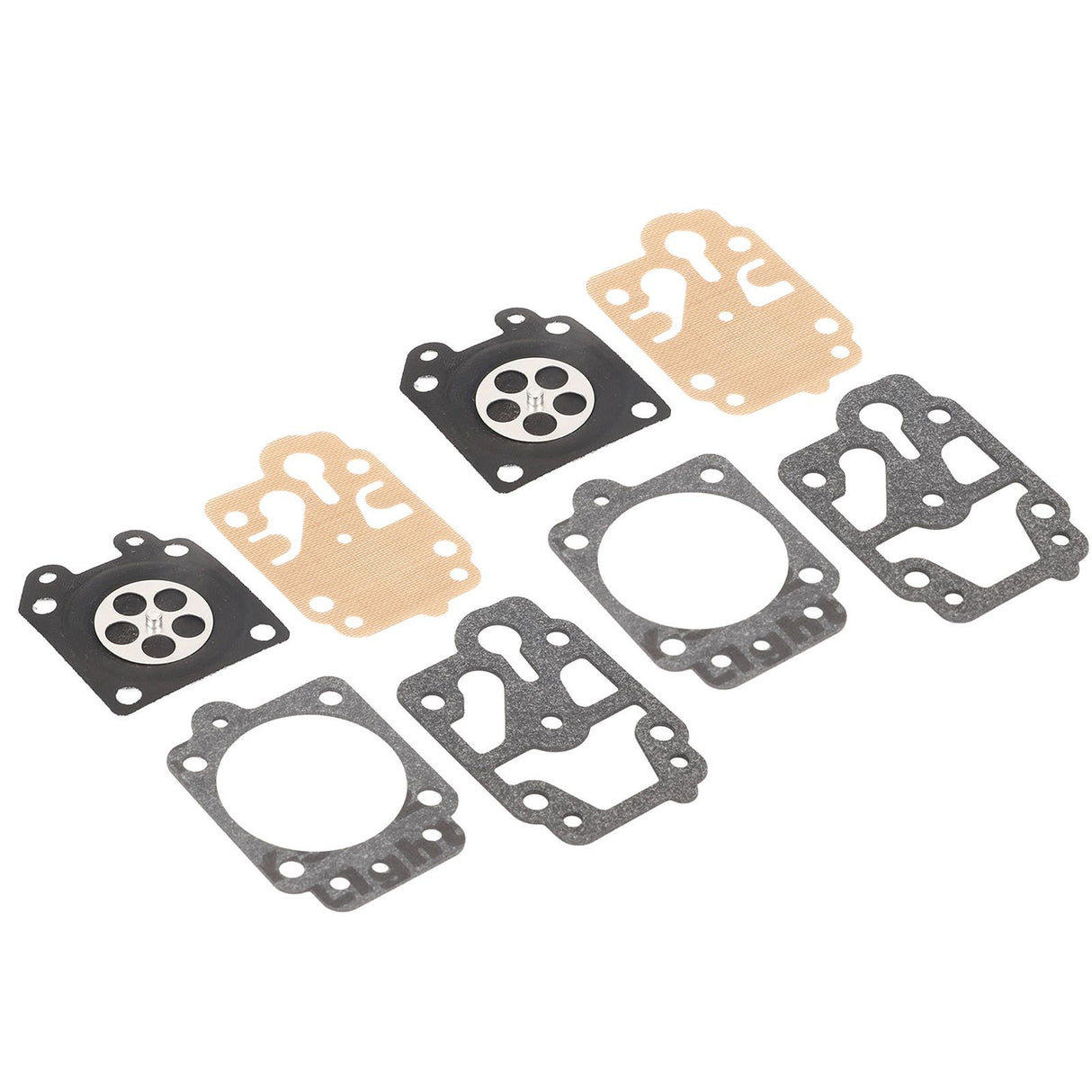 2Set Carburetor Diaphragm Repair Gasket Kits Carburetor Service Kit with Paper Pad and Gasket for Trimmer Lawn Mower