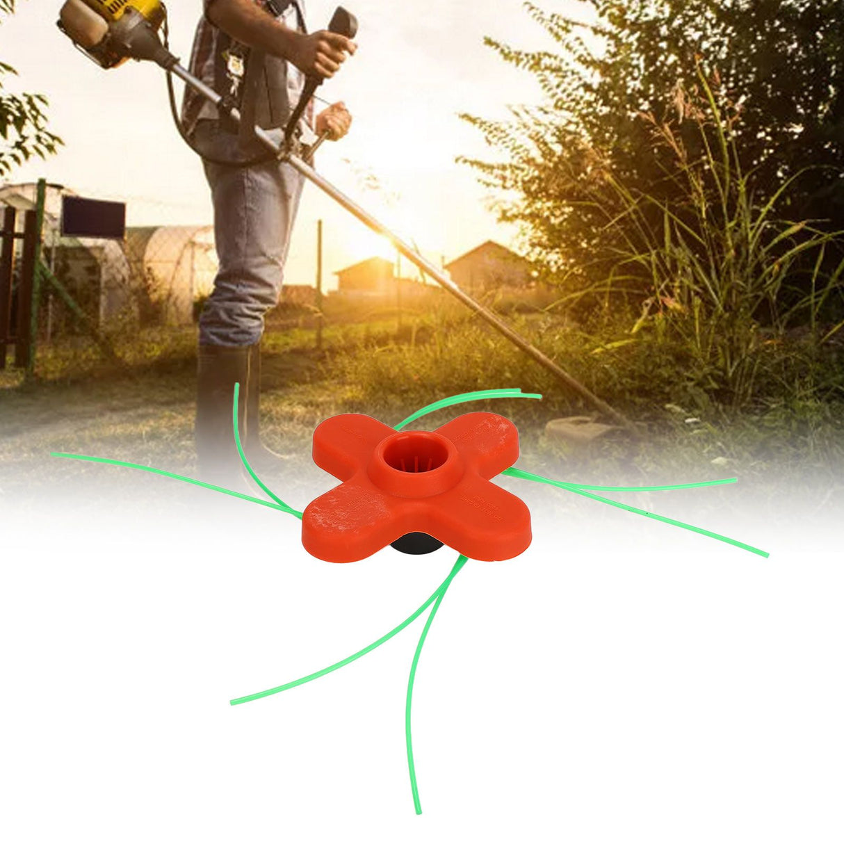 4 String Trimmer Head Replacement Grass Trimmer Head Garden Weeder Brush Cutter Accessories Female Thread M10x1.25mm