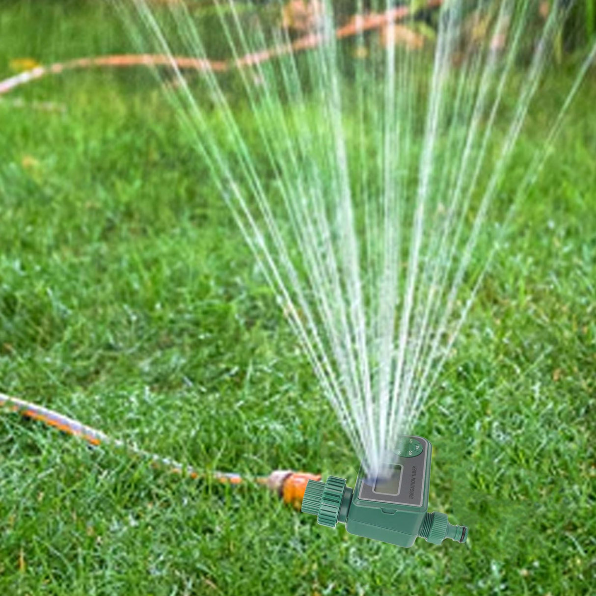 Sprinkler Timer Green Leak Proof G3/4 External Thread Water Outlet Watering Controller for Garden
