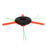 3 Leaf Plastic Blade Cutting Head Low Vibration Brush Cutter Weeding Head Replacement Internal Thread M10x1.25 - Front View