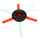 3 Leaf Plastic Blade Cutting Head Low Vibration Brush Cutter Weeding Head Replacement Internal Thread M10x1.25 - Close-Up Angle