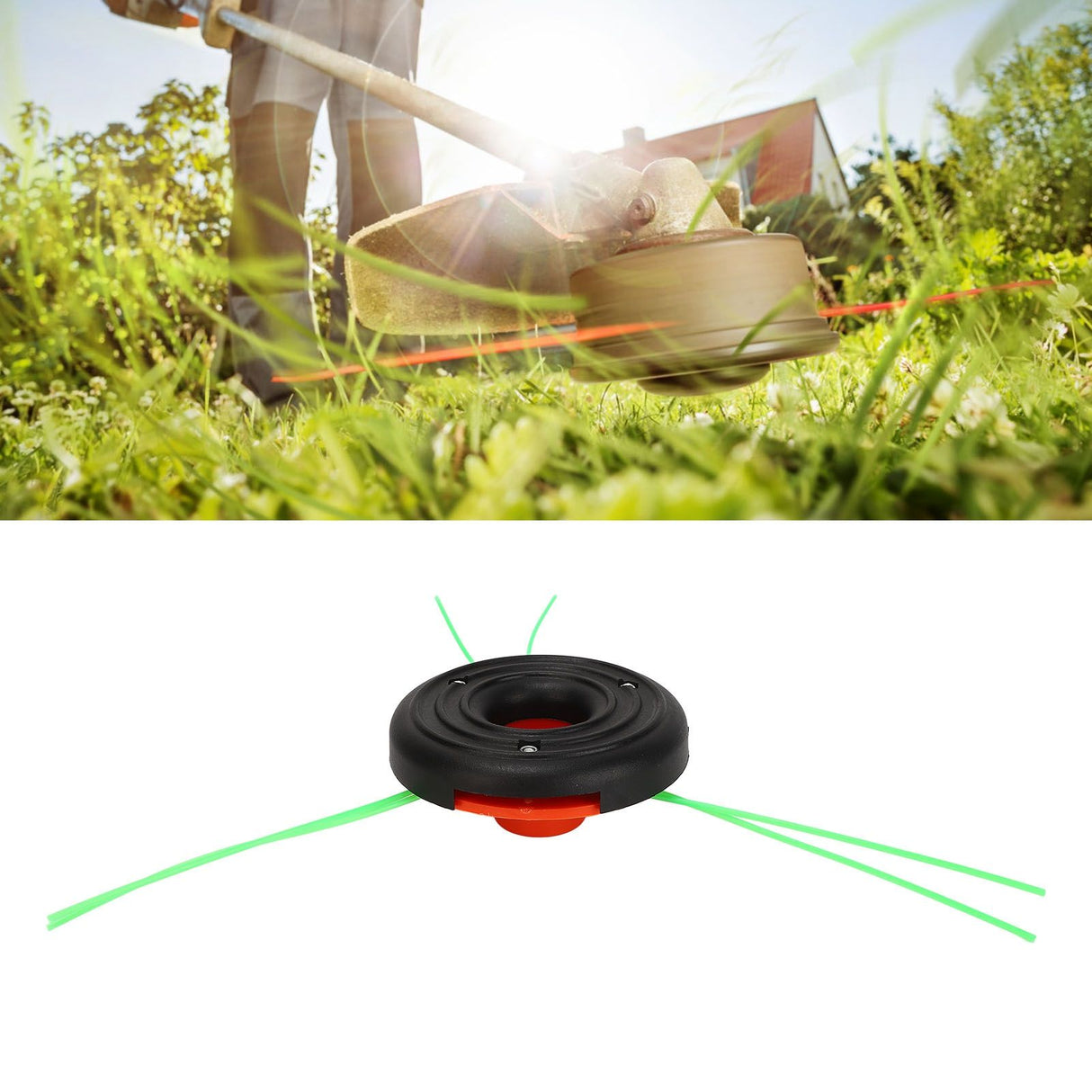 3 Leaf Plastic Blade Cutting Head Low Vibration Brush Cutter Weeding Head Replacement Internal Thread M10x1.25
