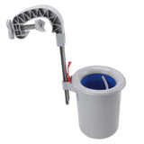 Pool Surface Skimmer Plastic Gray Wall Mounted Automatic Cleaner Filter Debris Collector for Swimming Pool - Low Angle