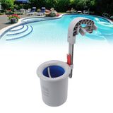 Pool Surface Skimmer Plastic Gray Wall Mounted Automatic Cleaner Filter Debris Collector for Swimming Pool - Extra Image