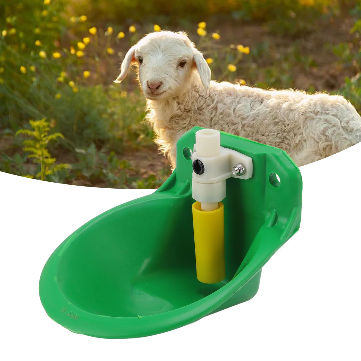 Automatic Waterer Adjustable Water Volume 1L Water Storage Capacity Plastic Livestock Water Bowl for Pig Cow Sheep