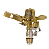 G1/2 Male Thread Watering Sprinkler Head 360 Degree Automatic Rotation 15m Range for Lawn Patio Garden Irrigation