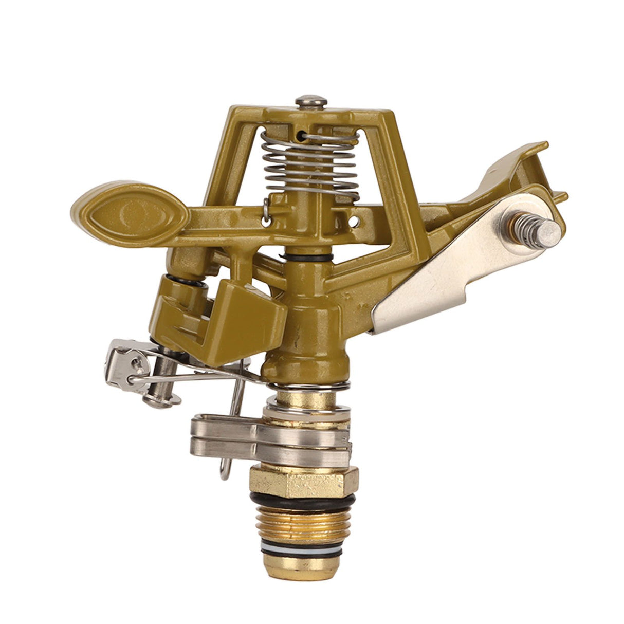 G1/2 Male Thread Watering Sprinkler Head 360 Degree Automatic Rotation 15m Range for Lawn Patio Garden Irrigation
