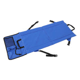 Folding Stadium Chair Adjustable Angle 600D Oxford Cloth Portable Bleacher Cushions with Pocket for Sandbeach Picnic BBQ Blue - Rear View