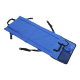 Folding Stadium Chair Adjustable Angle 600D Oxford Cloth Portable Bleacher Cushions with Pocket for Sandbeach Picnic BBQ Blue - Close-Up Angle