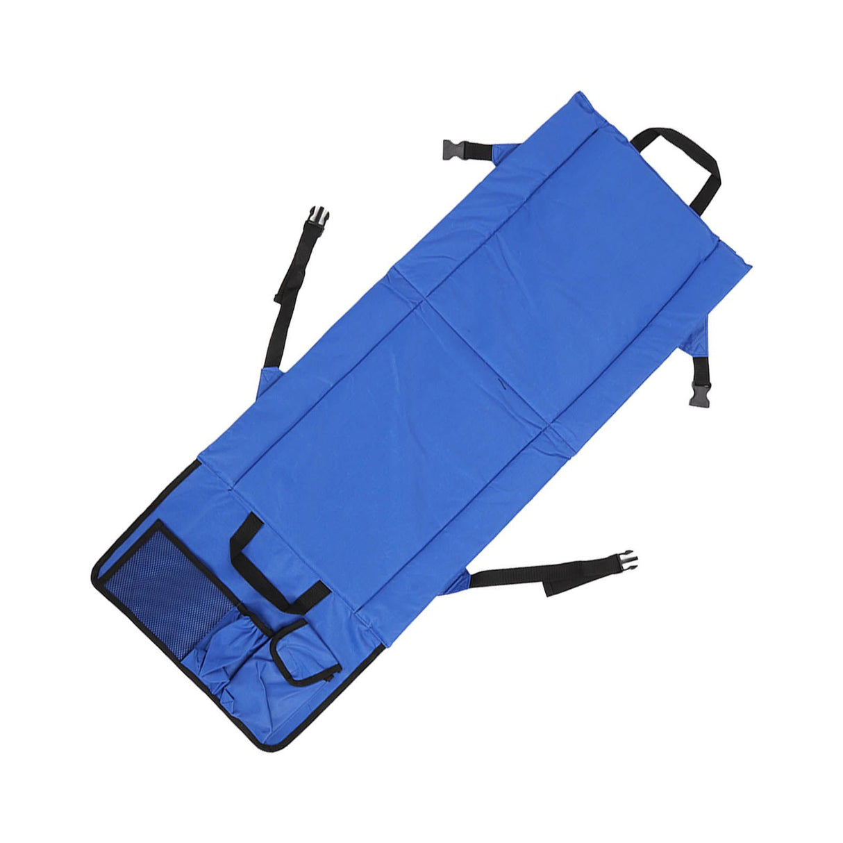 Folding Stadium Chair Adjustable Angle 600D Oxford Cloth Portable Bleacher Cushions with Pocket for Sandbeach Picnic BBQ Blue