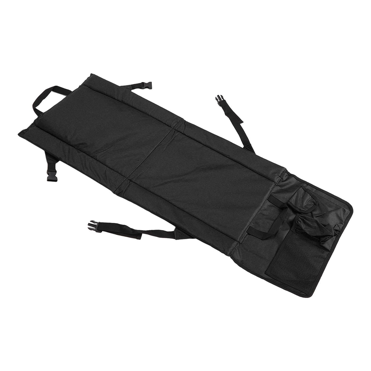 Folding Stadium Chair Adjustable Angle 600D Oxford Cloth Portable Bleacher Cushions with Pocket for Sandbeach Picnic BBQ Black