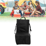 Folding Stadium Chair Adjustable Angle 600D Oxford Cloth Portable Bleacher Cushions with Pocket for Sandbeach Picnic BBQ Black - Extra Image