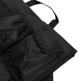 Folding Stadium Chair Adjustable Angle 600D Oxford Cloth Portable Bleacher Cushions with Pocket for Sandbeach Picnic BBQ Black - Extra Image