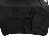 Folding Stadium Chair Adjustable Angle 600D Oxford Cloth Portable Bleacher Cushions with Pocket for Sandbeach Picnic BBQ Black - Extra Image