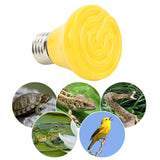 Ceramic Reptile Heat Lamp Bulb Mini Infrared Heat Ceramic Amphibian Heating Lamp for Lizards Reptiles 220V‑240V 25W Yellow