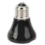 Ceramic Reptile Heat Lamp Bulb Mini Infrared Heat Ceramic Amphibian Heating Lamp for Lizards Reptiles 220V‑240V 25W Black