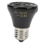 Ceramic Reptile Heat Lamp Bulb Mini Infrared Heat Ceramic Amphibian Heating Lamp for Lizards Reptiles 220V‑240V 25W Black - Top-Down View