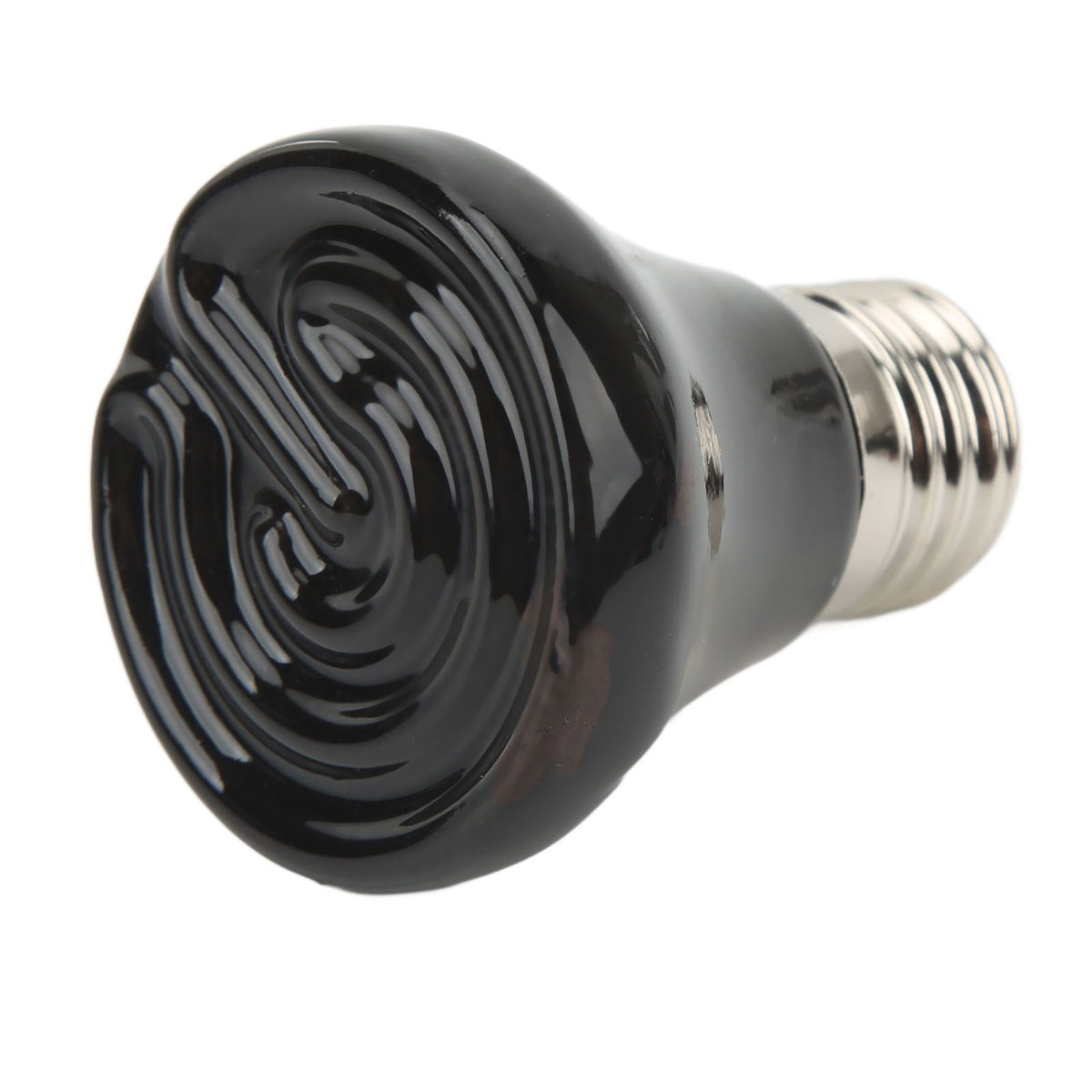 Ceramic Reptile Heat Lamp Bulb Mini Infrared Heat Ceramic Amphibian Heating Lamp for Lizards Reptiles 220V‑240V 25W Black