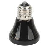 Ceramic Reptile Heat Lamp Bulb Mini Infrared Heat Ceramic Amphibian Heating Lamp for Lizards Reptiles 220V‑240V 50W Black