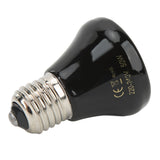 Ceramic Reptile Heat Lamp Bulb Mini Infrared Heat Ceramic Amphibian Heating Lamp for Lizards Reptiles 220V‑240V 50W Black