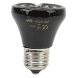 Ceramic Reptile Heat Lamp Bulb Mini Infrared Heat Ceramic Amphibian Heating Lamp for Lizards Reptiles 220V‑240V 50W Black - Top-Down View