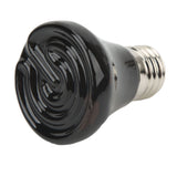 Ceramic Reptile Heat Lamp Bulb Mini Infrared Heat Ceramic Amphibian Heating Lamp for Lizards Reptiles 220V‑240V 50W Black