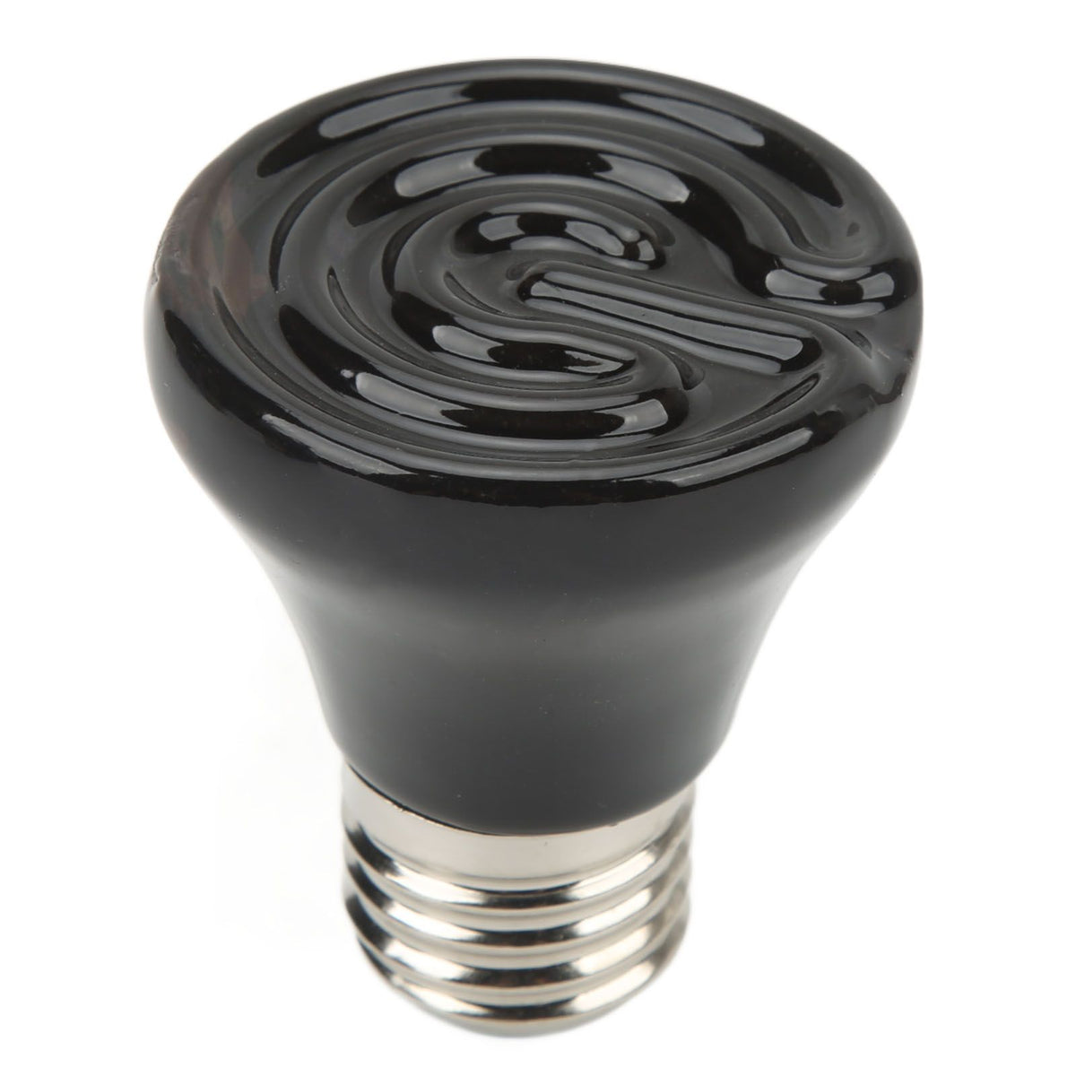 Ceramic Reptile Heat Lamp Bulb Mini Infrared Heat Ceramic Amphibian Heating Lamp for Lizards Reptiles 220V‑240V 50W Black