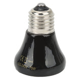 Ceramic Reptile Heat Lamp Bulb Mini Infrared Heat Ceramic Amphibian Heating Lamp for Lizards Reptiles 220V‑240V 75W Black