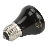 Ceramic Reptile Heat Lamp Bulb Mini Infrared Heat Ceramic Amphibian Heating Lamp for Lizards Reptiles 220V‑240V 75W Black