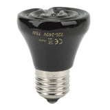 Ceramic Reptile Heat Lamp Bulb Mini Infrared Heat Ceramic Amphibian Heating Lamp for Lizards Reptiles 220V‑240V 75W Black - Top-Down View
