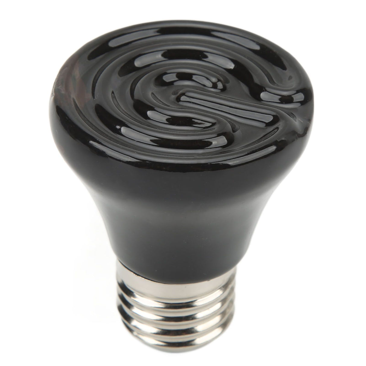 Ceramic Reptile Heat Lamp Bulb Mini Infrared Heat Ceramic Amphibian Heating Lamp for Lizards Reptiles 220V‑240V 75W Black