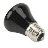 Ceramic Reptile Heat Lamp Bulb Mini Infrared Heat Ceramic Amphibian Heating Lamp for Lizards Reptiles 220V‑240V 75W Black