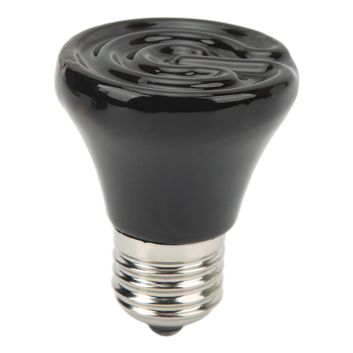 Ceramic Reptile Heat Lamp Bulb Mini Infrared Heat Ceramic Amphibian Heating Lamp for Lizards Reptiles 220V‑240V 75W Black