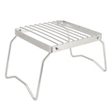 Folding Campfire Grill Stainless Steel Grid Shaped Camping Grill Grate Picnic QQB Grate for Outdoor