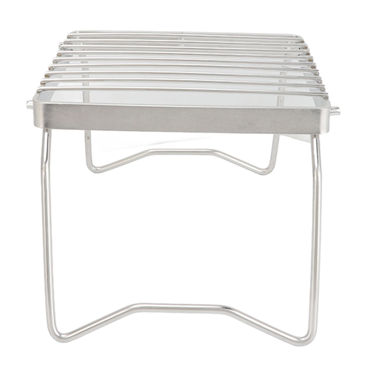 Folding Campfire Grill Stainless Steel Grid Shaped Camping Grill Grate Picnic QQB Grate for Outdoor
