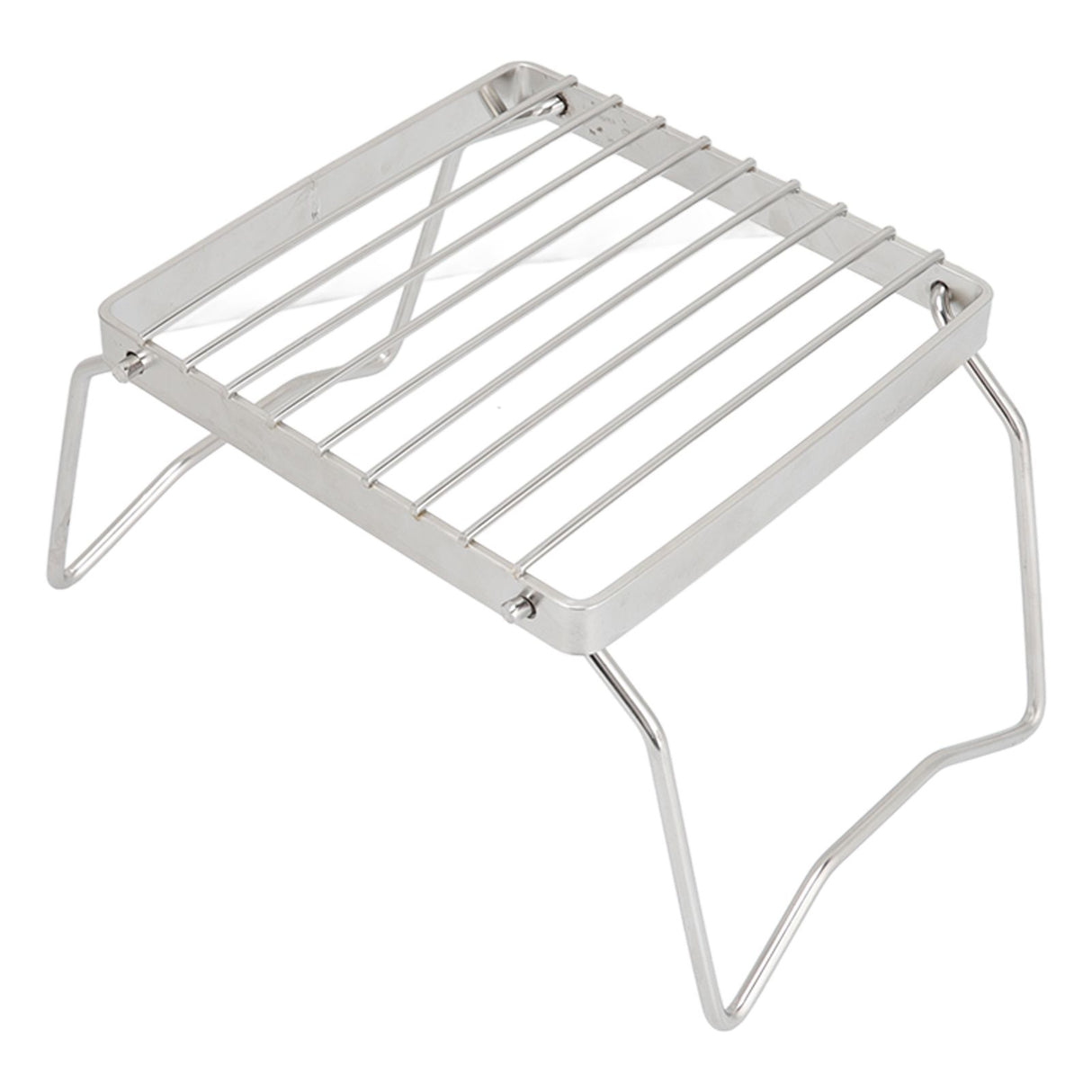 Folding Campfire Grill Stainless Steel Grid Shaped Camping Grill Grate Picnic QQB Grate for Outdoor